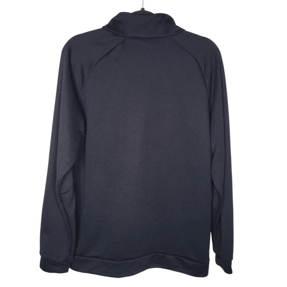 Nike Swoosh Half Zip Pullover Sweatshirt Embroidered in Black Size Medium